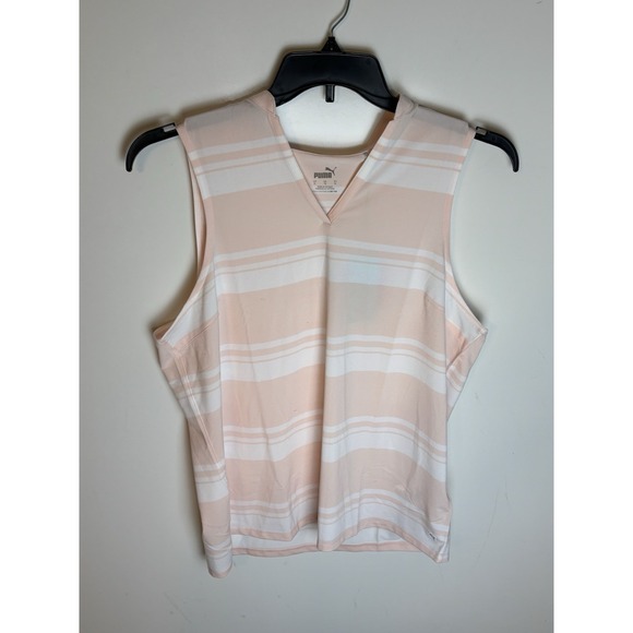 Puma Tops - PUMA Cloudspun V Stripe Sleeveless Polo Women's Size XL NWT